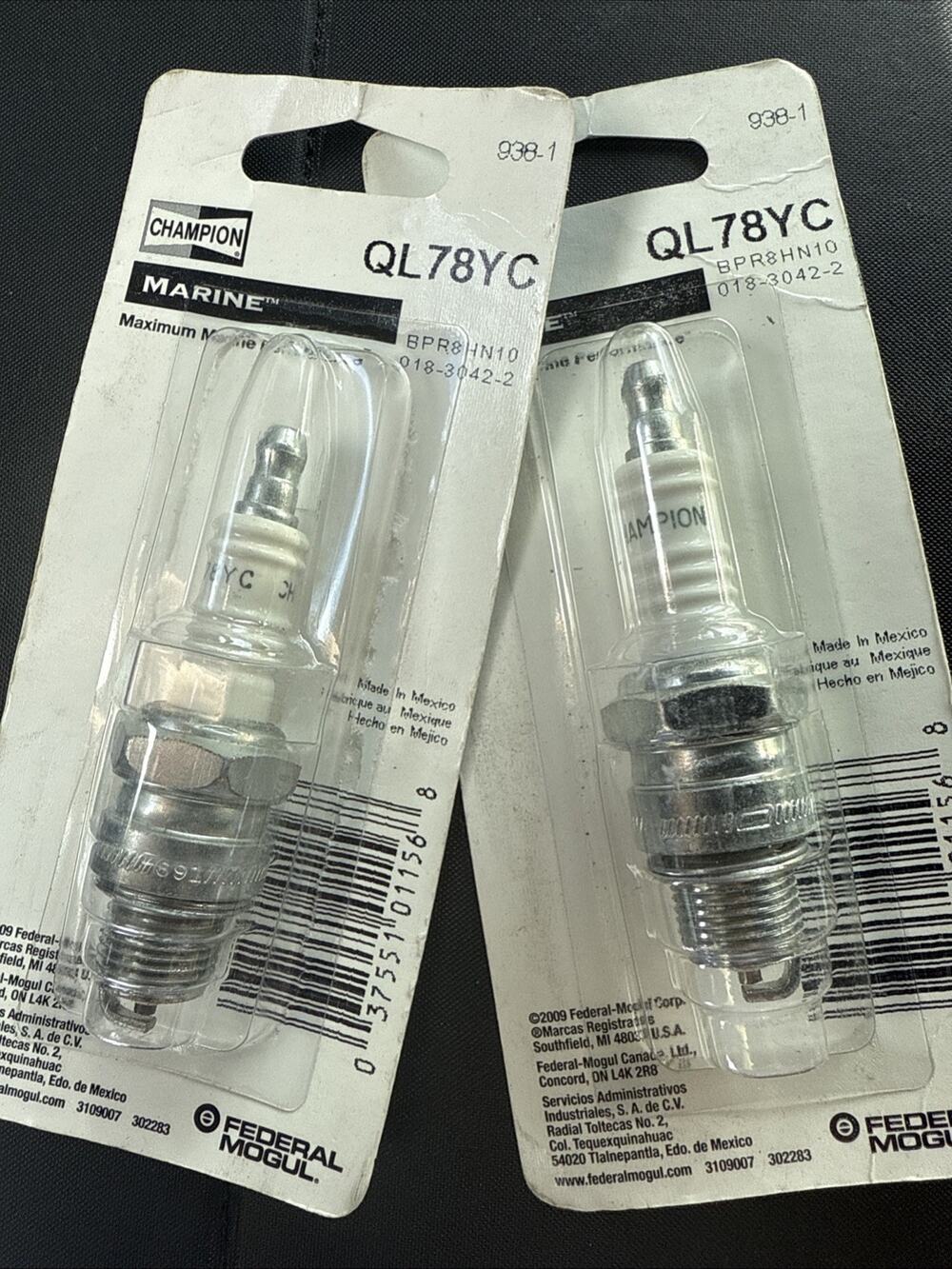 Champion QL78YC Marine. Set Of Two.